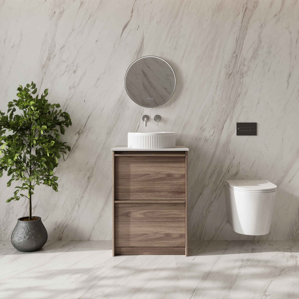 Bella 600mm Freestanding Cabinet Notaio Walnut - BE-60F-NW1