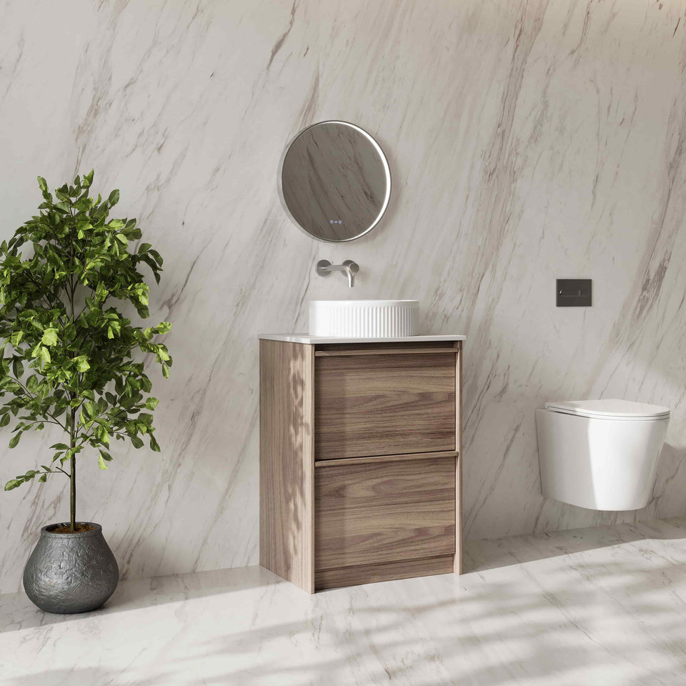 Bella 600mm Freestanding Cabinet Notaio Walnut - BE-60F-NW2