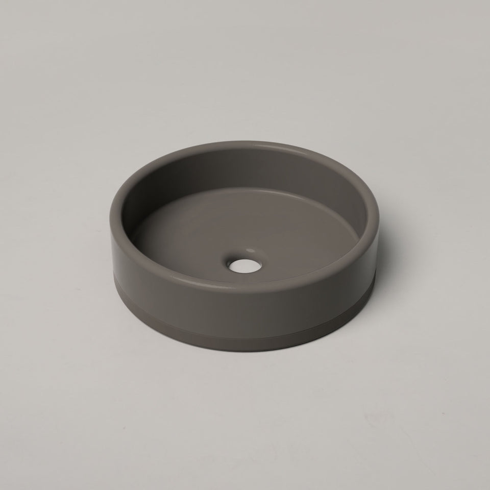 Nood Co Bowl Basin Two Tone - Surface Mount - Mid Tone Grey (BL2-1-0-MG)