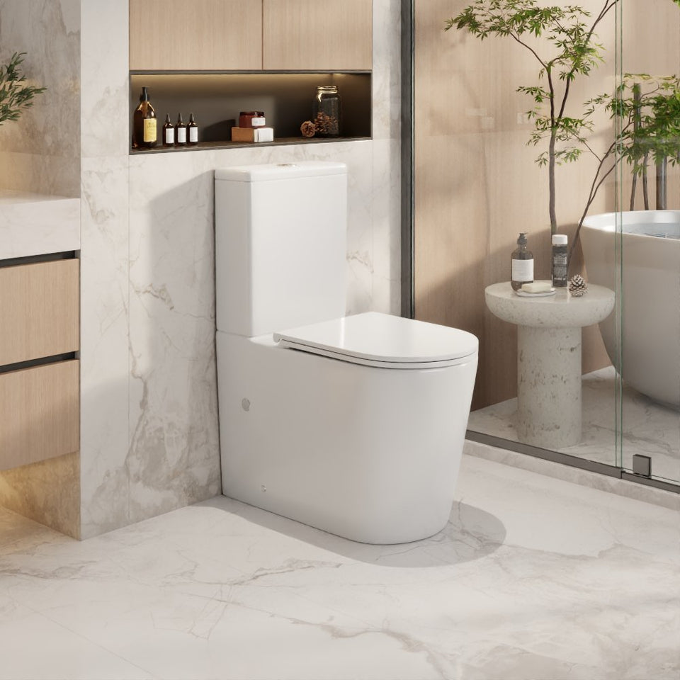 Berlin Tornado Rimless Quiet Flush Back To Wall Toilet Suite Gloss White - BP-T3_1.