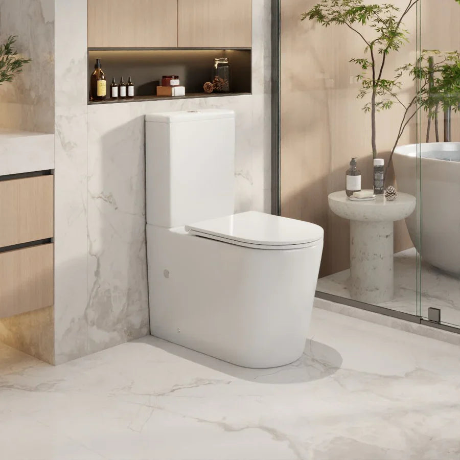 Mercio Oasis Rimless Back to Wall Toilet Matte White