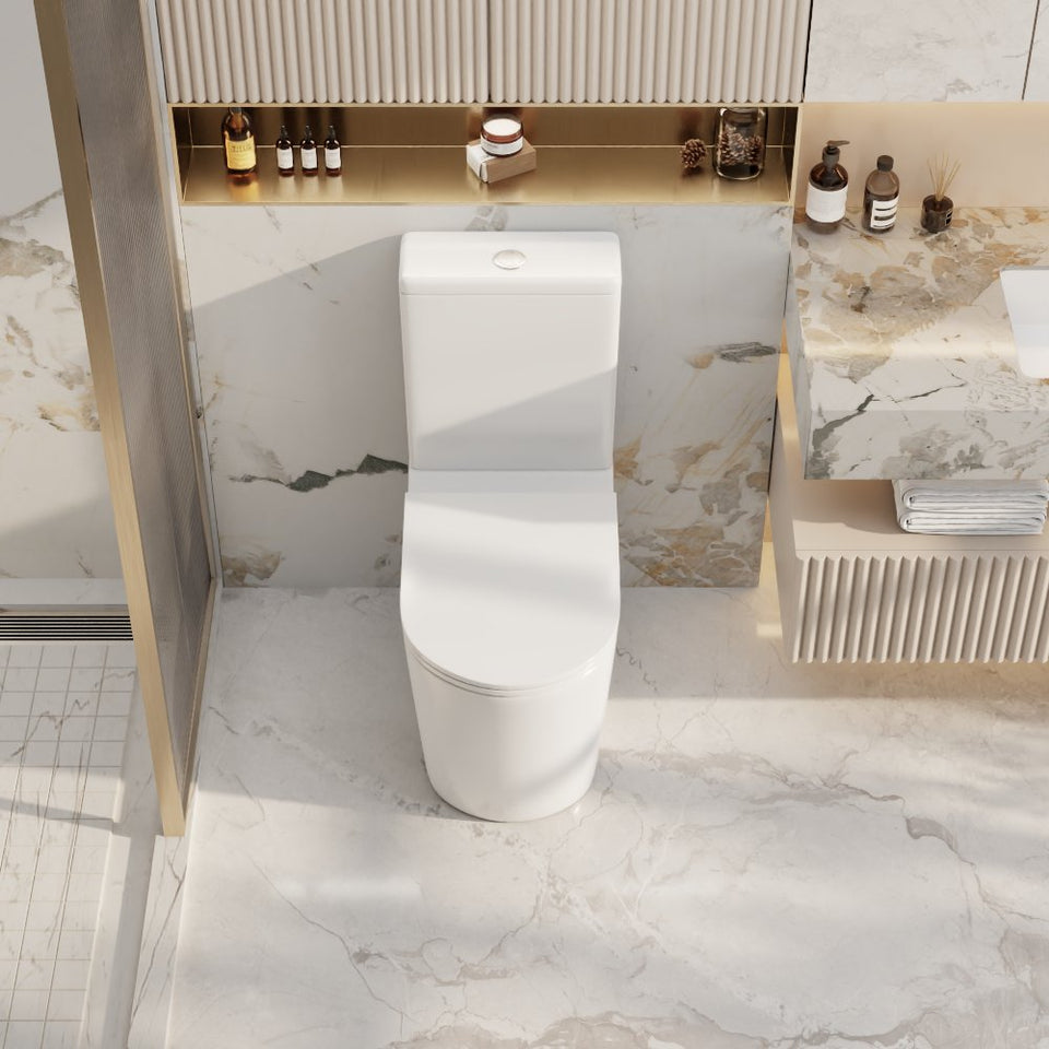 Berlin Tornado Rimless Quiet Flush Back To Wall Toilet Suite Gloss White - BP-T3_2.