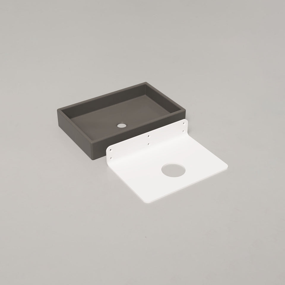 Nood Co Box Basin - Wall Hung - Mid Tone Grey (BX1-2-0-MG)