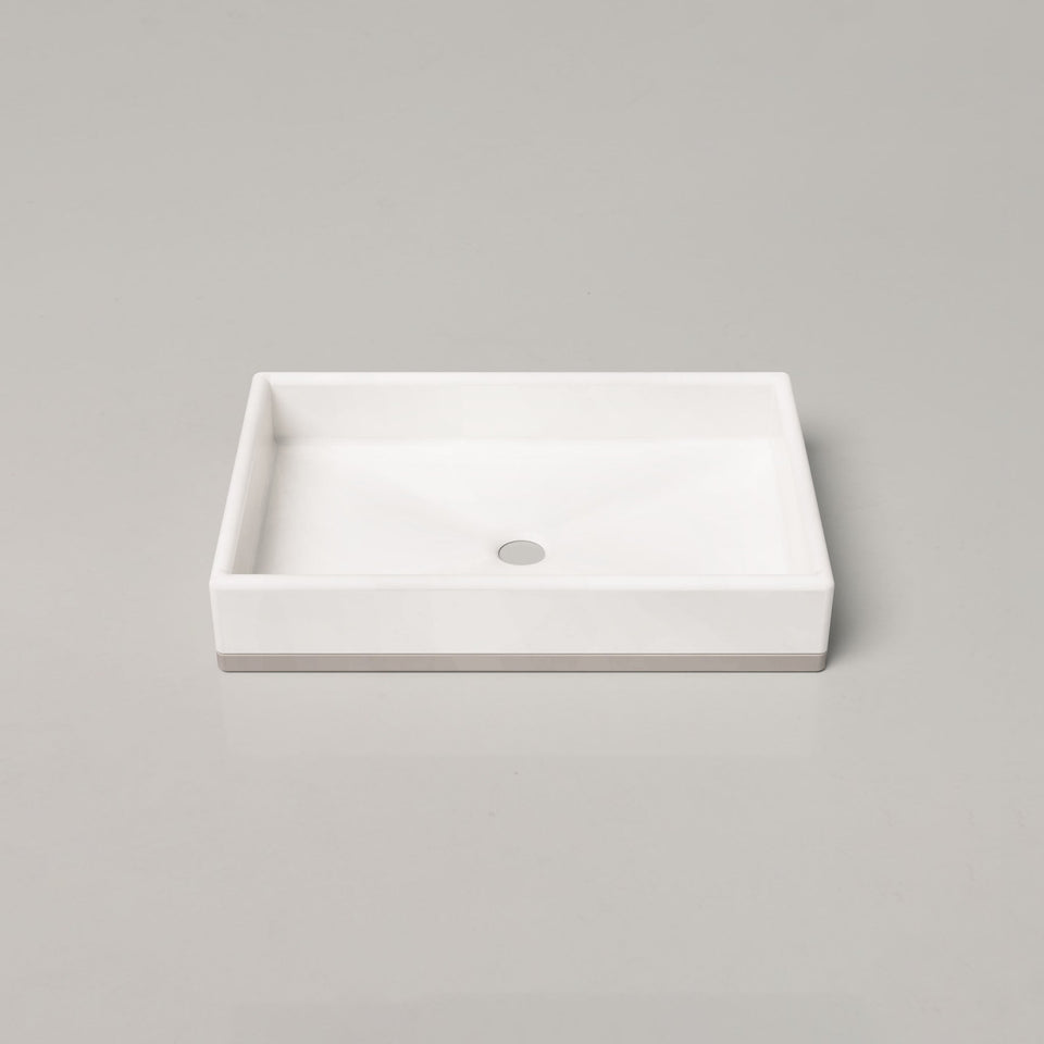 Nood Co Box Basin Two Tone - Surface Mount - Ivory (BX2-1-0-IV)