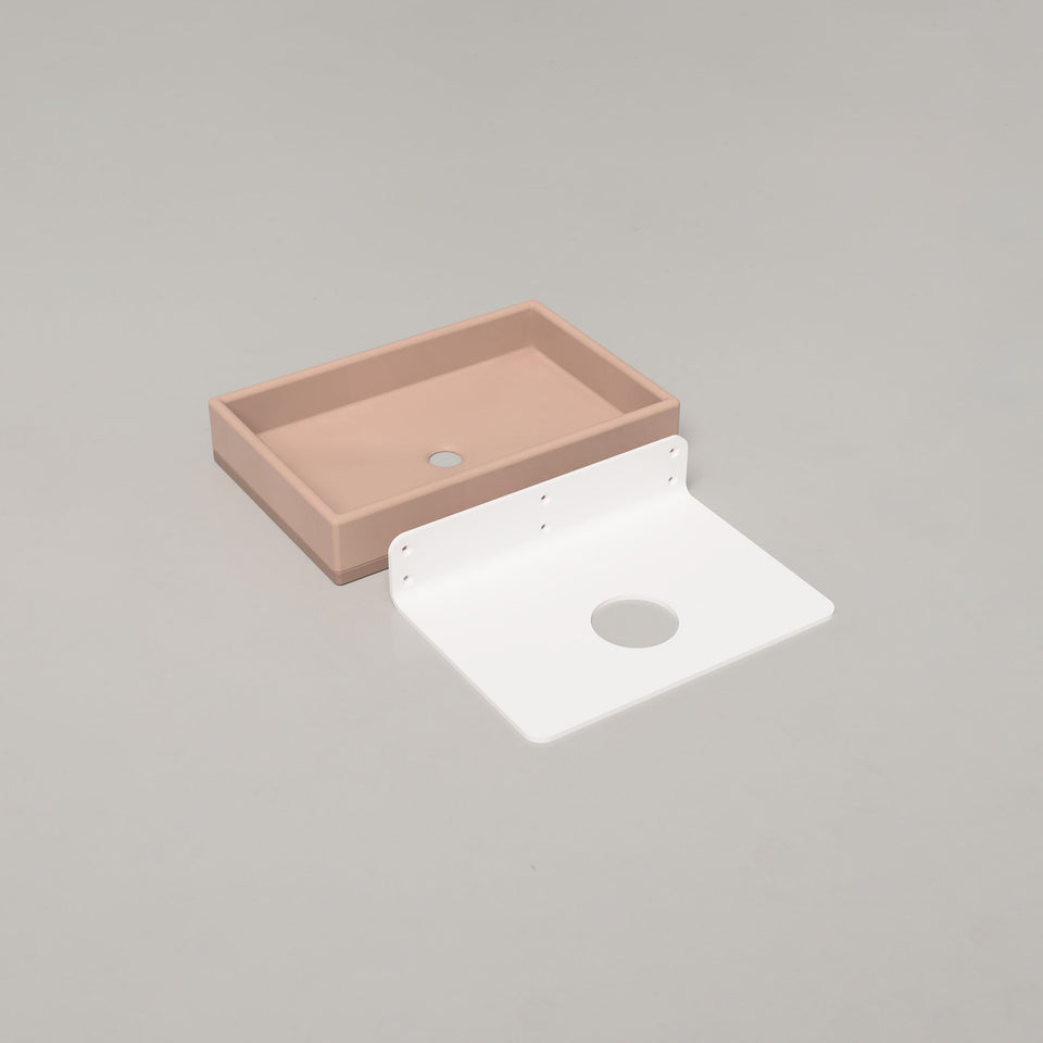 Nood Co Box Basin Two Tone - Blush Pink / Wall (BX2-2-0-BL)