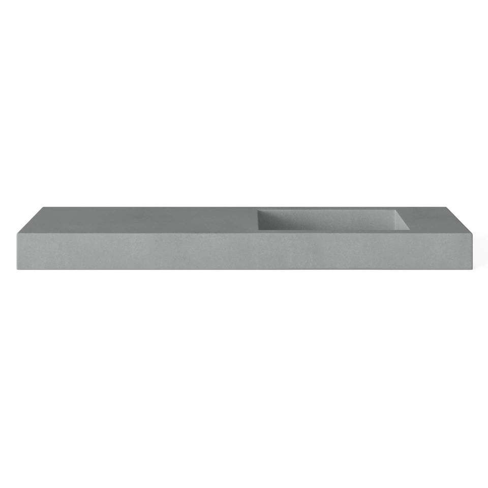 BA-090-04-SG-WH | Baly - Concrete Vanity Sink