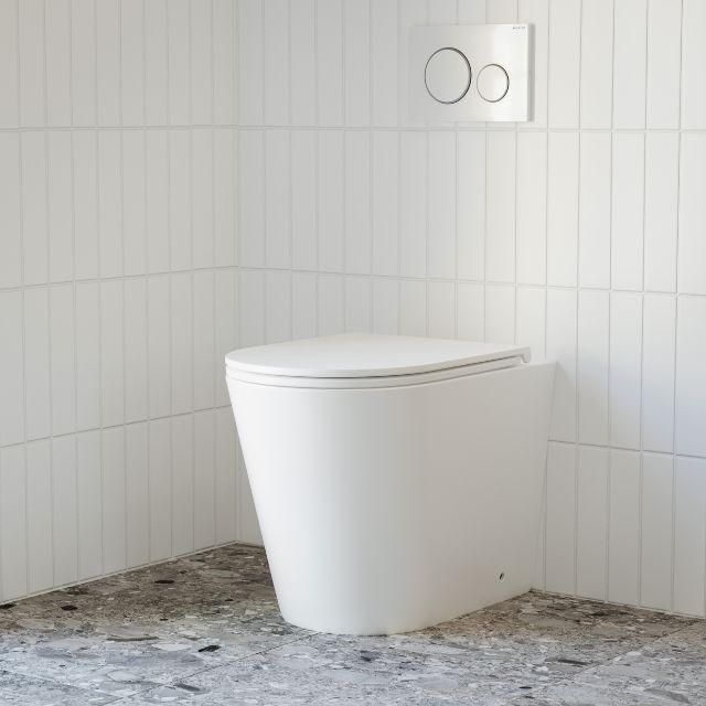 Build Your In-Wall Toilet: Bao Elegant Wall Faced Toilet Pan Matte White with Cistern Options