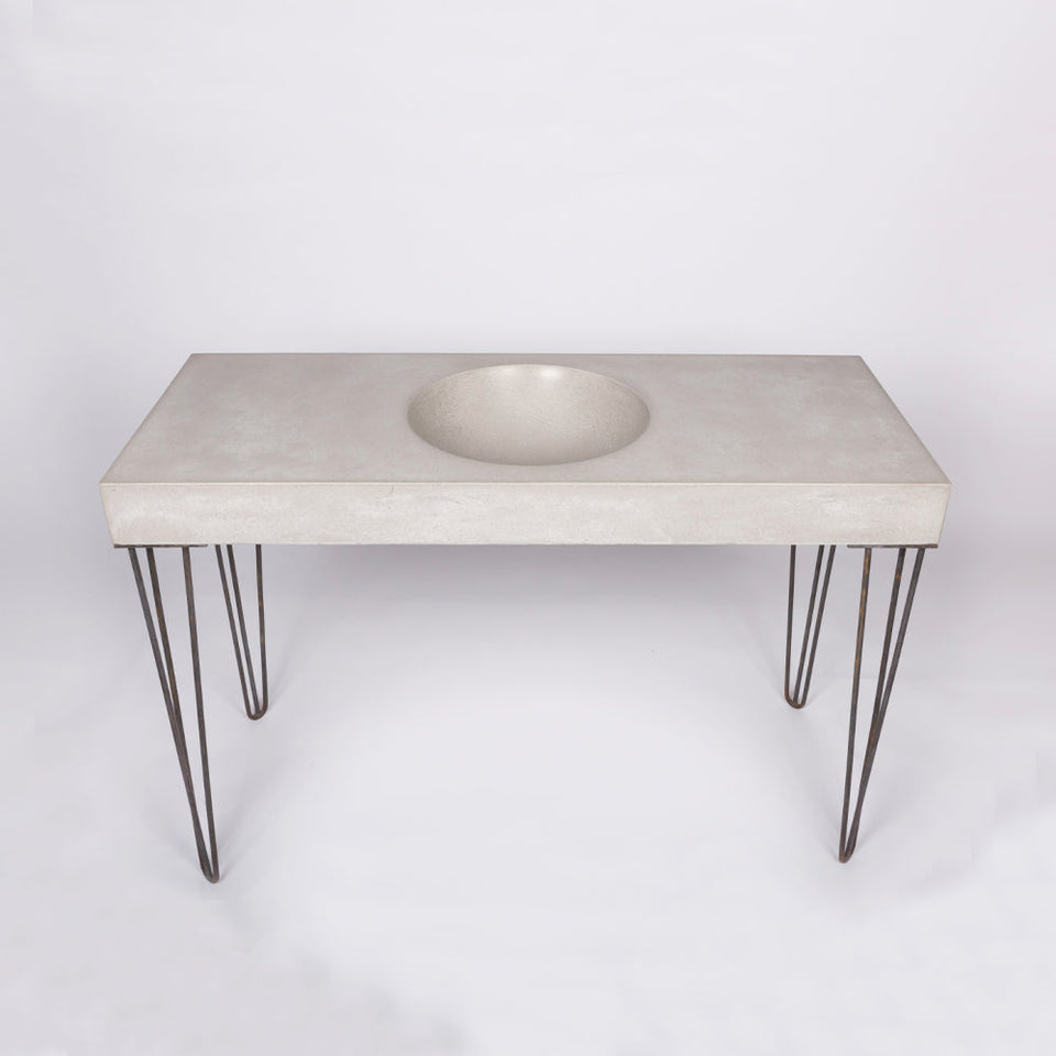 BO-120-08-SG-WH | Boya - Concrete Vanity Sink