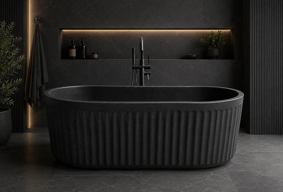 Pietra Bianca Briza Freestanding Bath