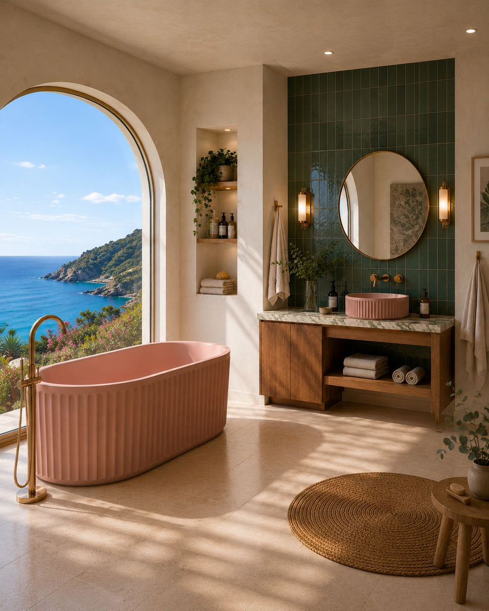 Pietra Bianca Briza Freestanding Bath