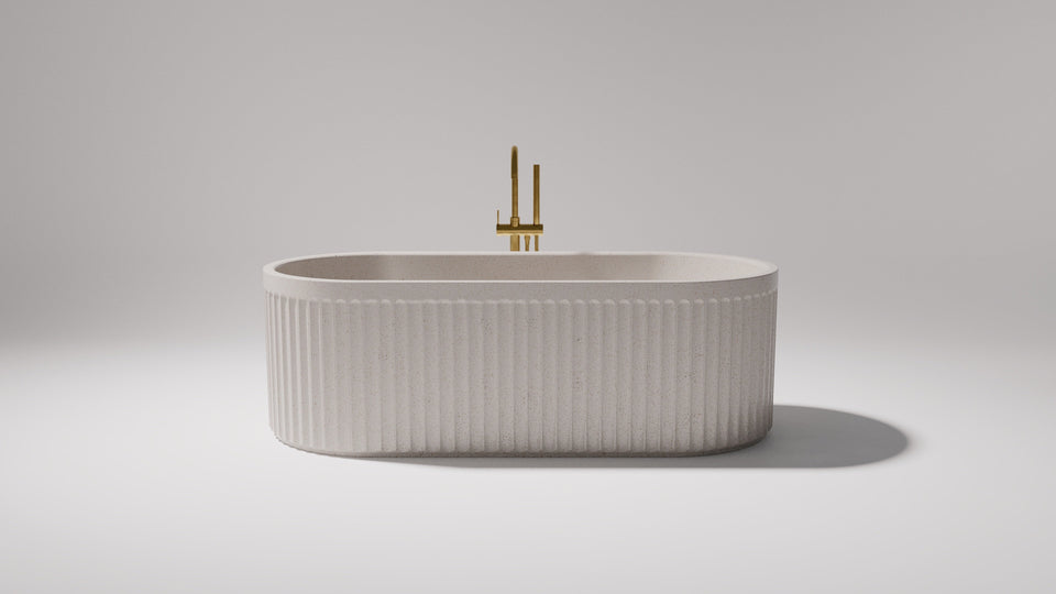 Pietra Bianca Briza Freestanding Bath