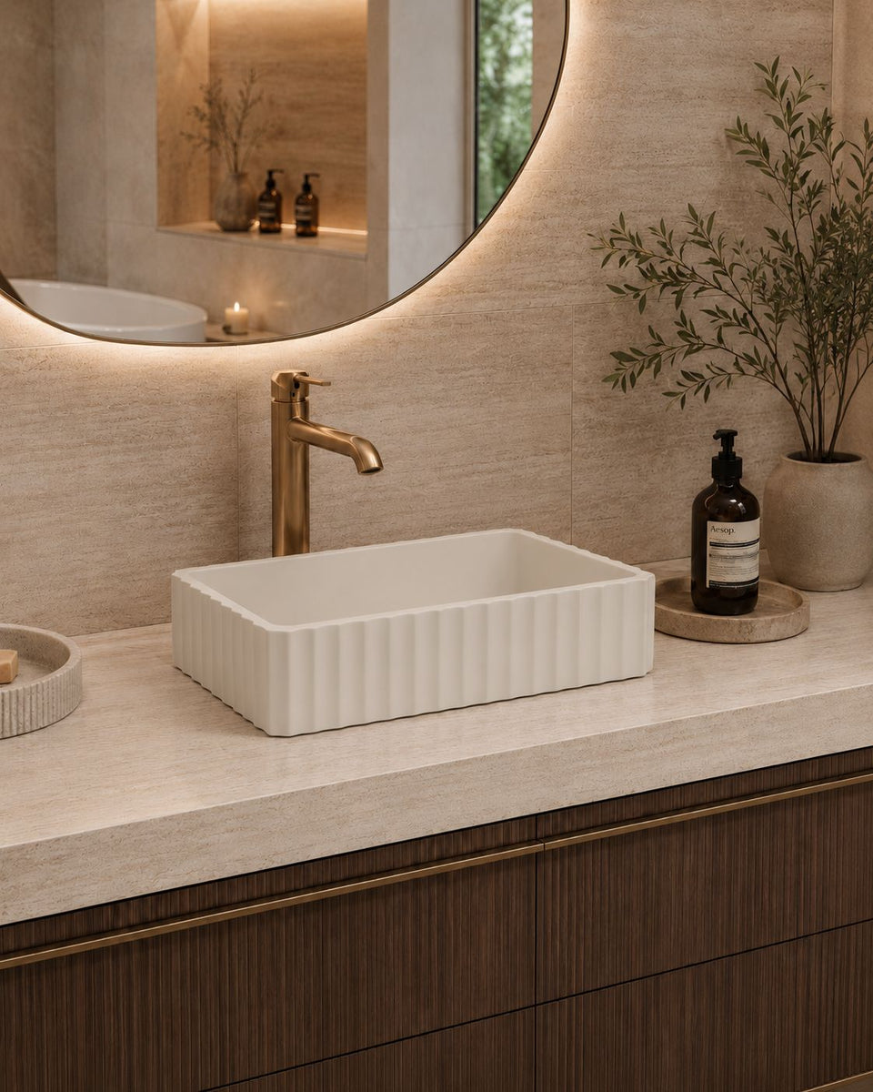 Pietra Bianca Briza Rectangle Above Counter Basin