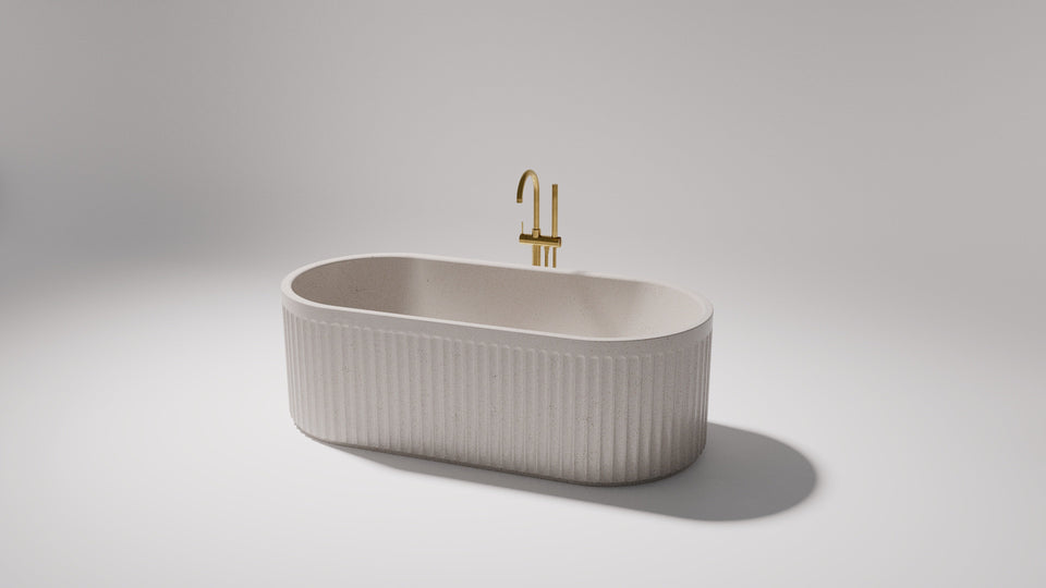 Pietra Bianca Briza Freestanding Bath