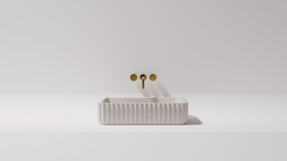 Pietra Bianca Briza Rectangle Above Counter Basin