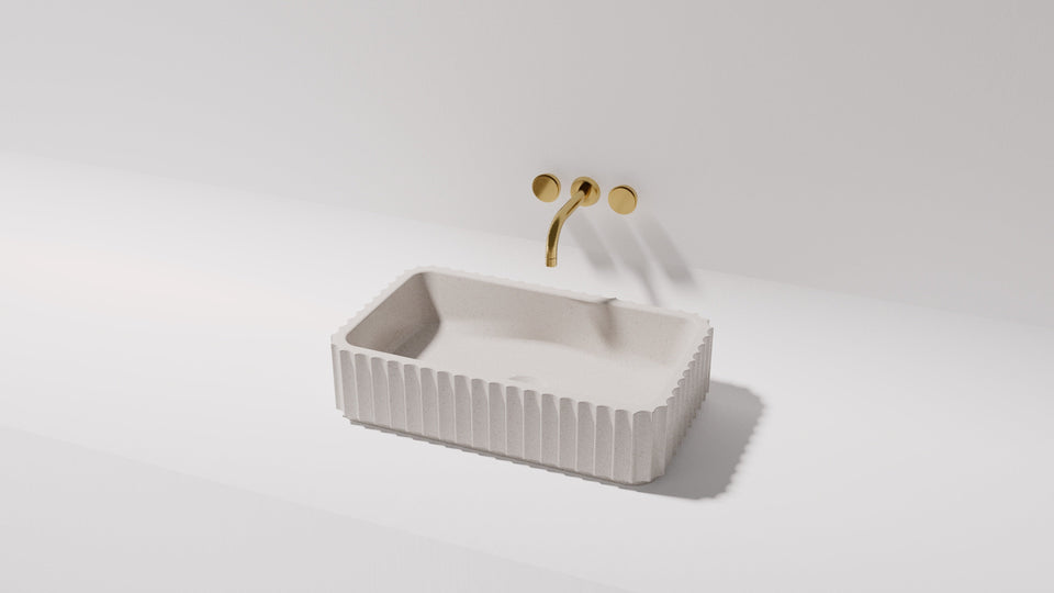 Pietra Bianca Briza Rectangle Above Counter Basin