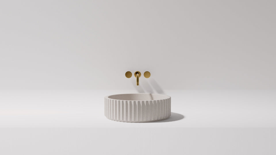 Pietra Bianca Briza Round Above Counter Basin