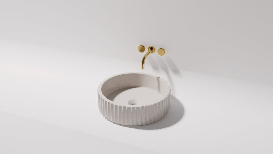Pietra Bianca Briza Round Above Counter Basin