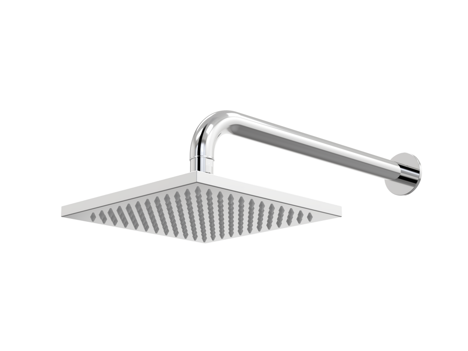 PAR Taps Fuze Fixed Wall Arm with 200mm Rose 350mm reach - Chrome (C25.011.1.01)