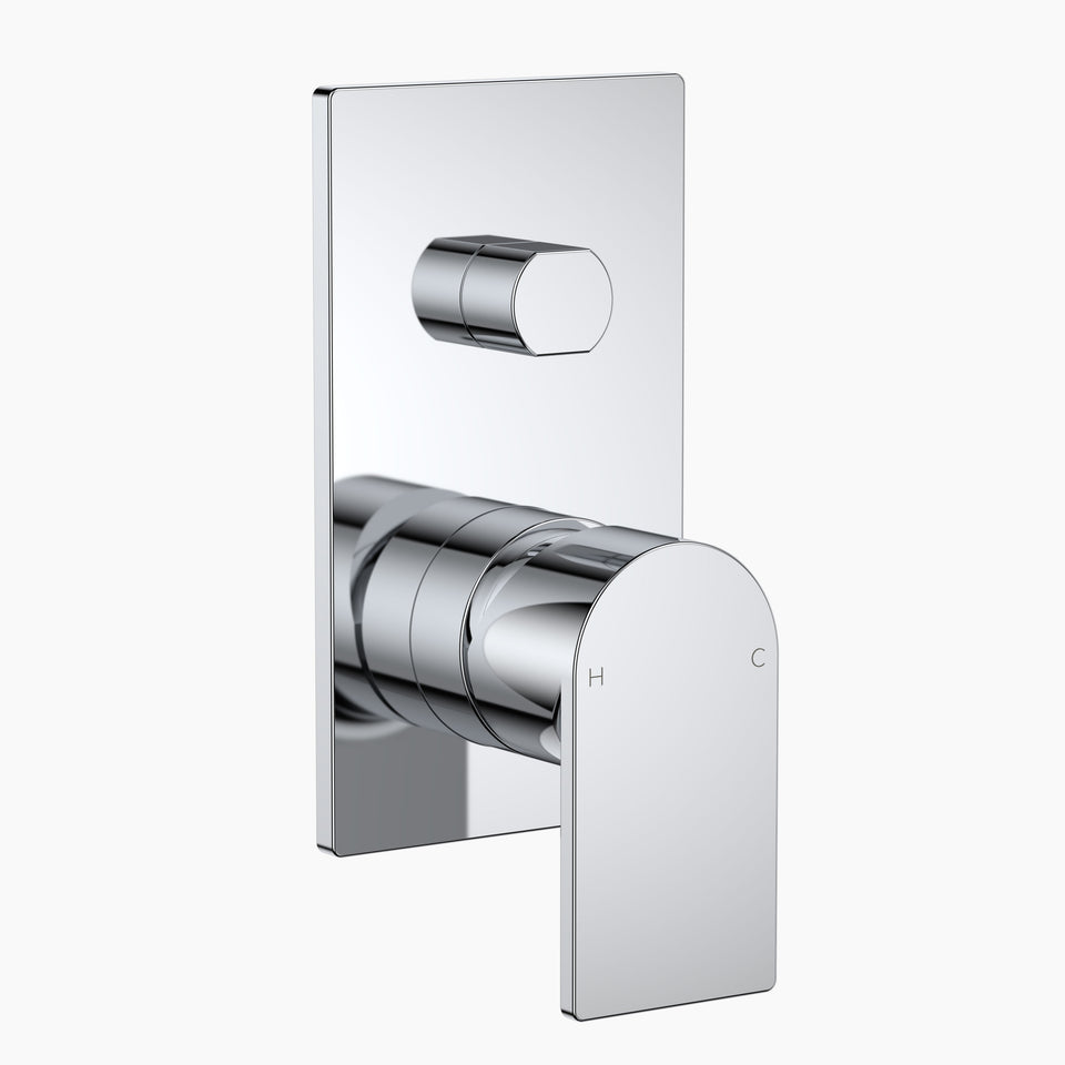Clark Round Square Wall Mixer with Diverter - Chrome (CL10033.C)