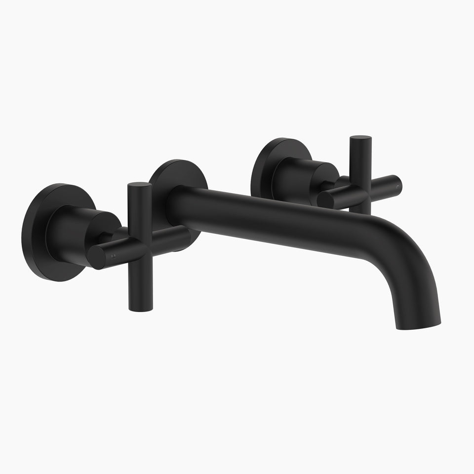 Clark Cross Wall Basin/Bath Set 180mm - Lead Free - Matte Black (CL10040.B5AF)