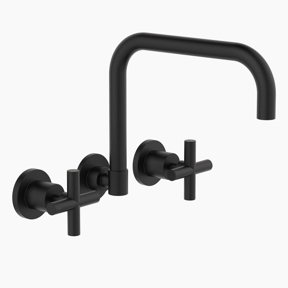 Clark Cross Wall Sink Set - Lead Free - Matte Black (CL10042.B4AF)