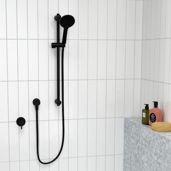 Clark Round II Rail Shower - Black (CL10075.B3A)