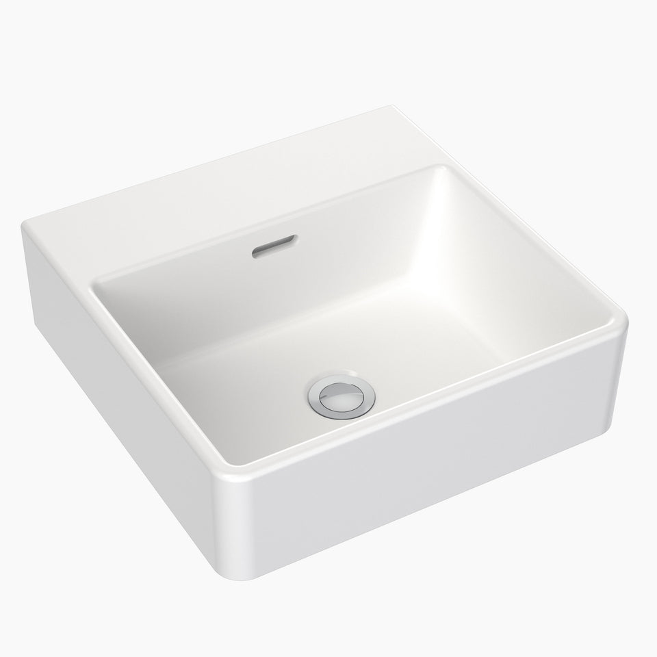 Clark Square Wall Basin 400mm - White (CL40007.W0)