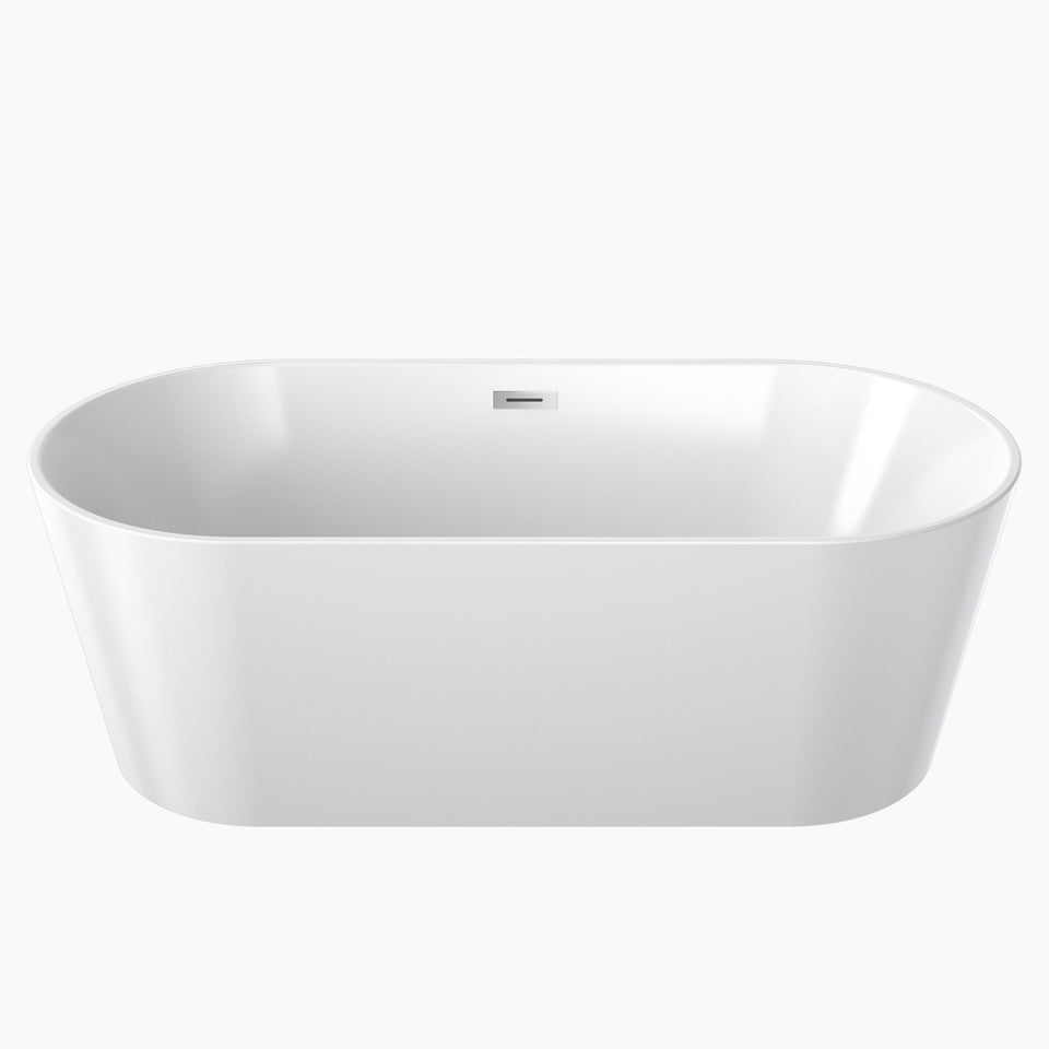 Clark Round Freestanding Bath 1600mm - White (CL50006.WFS)
