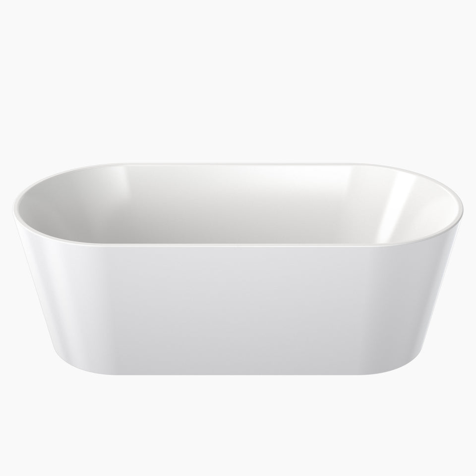 Clark Round Freestanding Bath 1400mm - White (CL50006.WFSN)