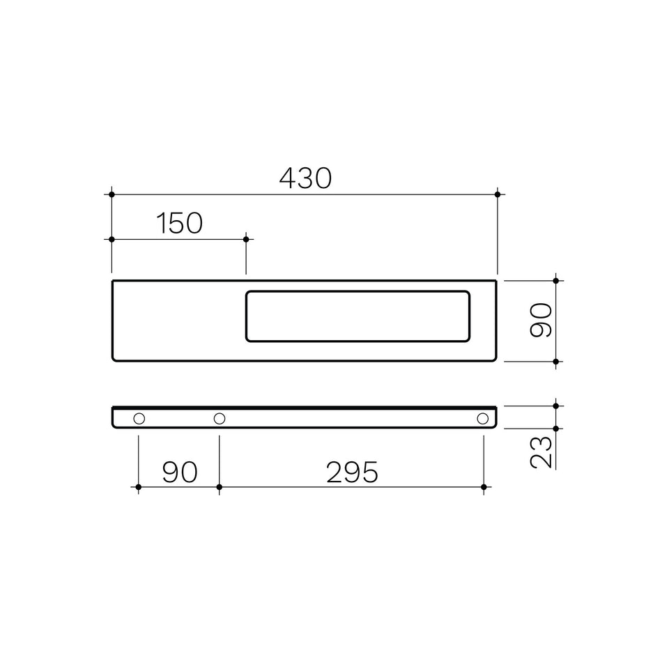 Clark Square Hand Towel Rail - Black (CL60027.B)
