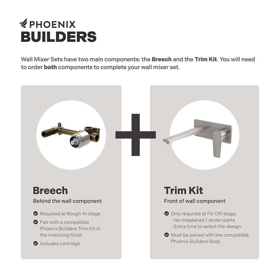 Phoenix Arlo Wall Basin / Bath Mixer Set Trim Kit Only Phoenix Builders Range