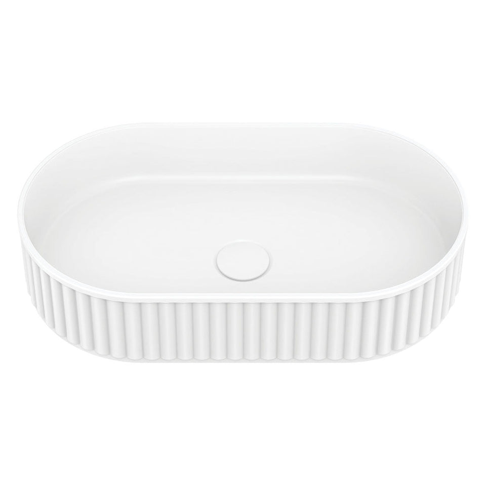 Fienza Minka Pill Oval Solid Surface Above Counter Basin