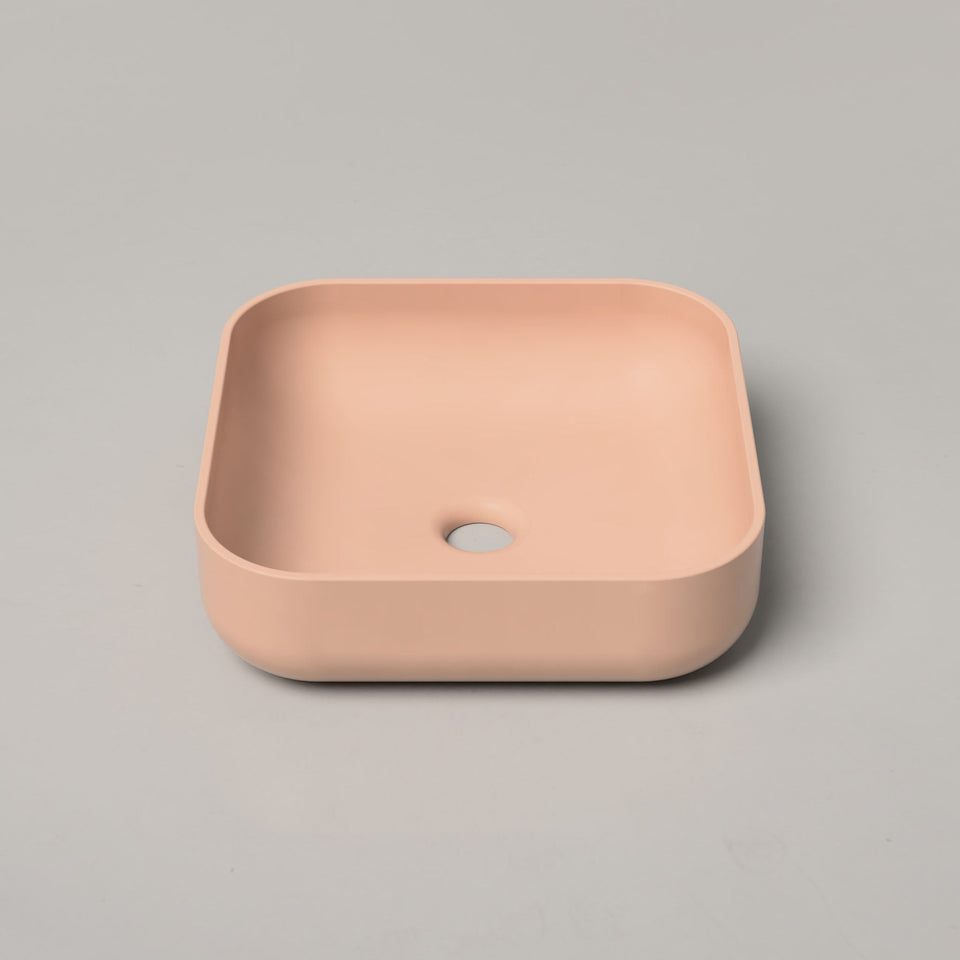 Nood Co Cube Basin - Pastel Peach / Surface (CU1-1-0-PA)