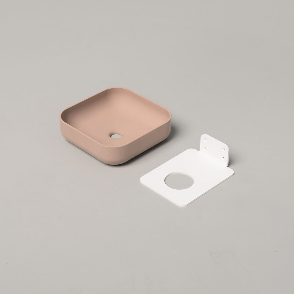 Nood Co Cube Basin - Blush Pink / Wall (CU1-2-0-BL)