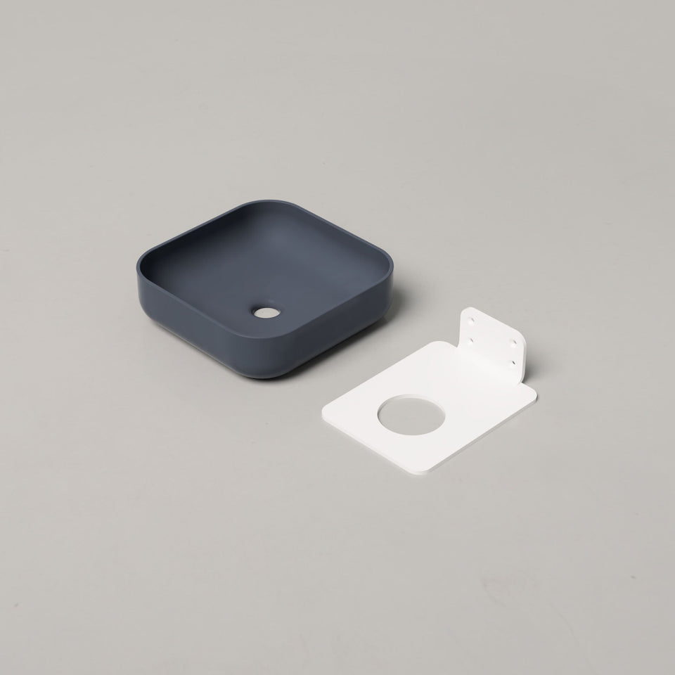 Nood Co Cube Basin - Wall Hung - Copan Blue (CU1-2-0-CO)