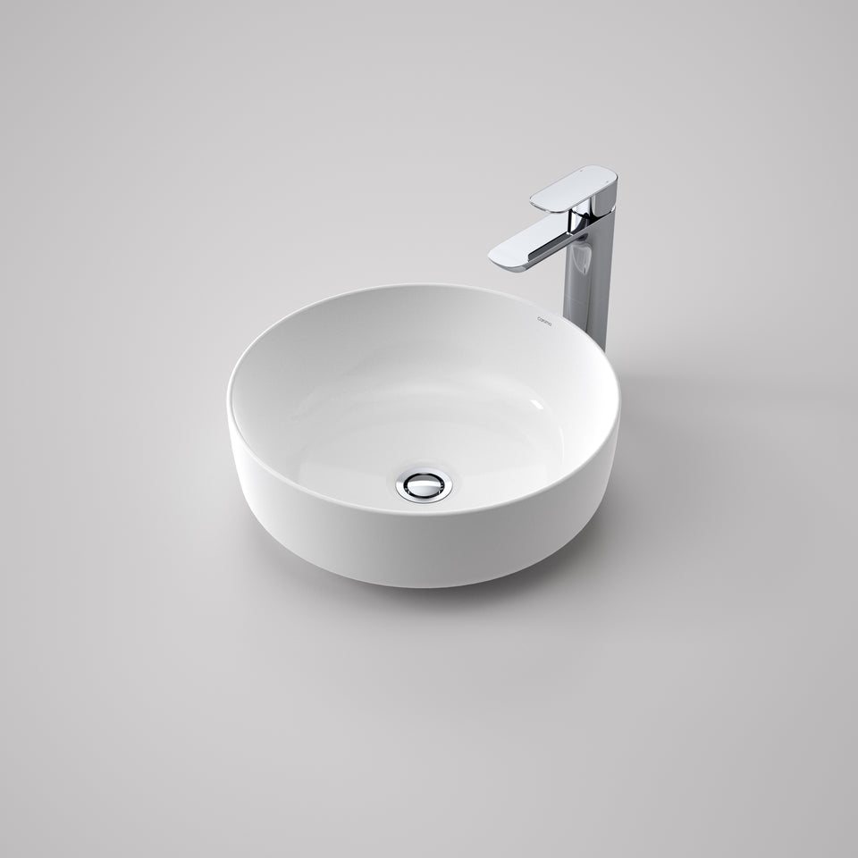 Caroma Tribute Above Counter Basin - Round 405mm - White (874300W)