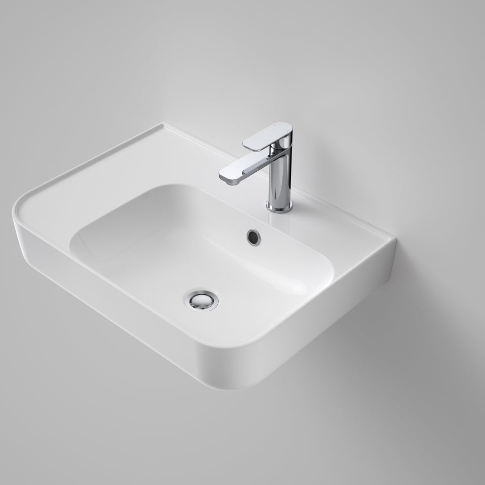 Caroma Tribute Rectangle 600 Left Hand Shelf WB 1TH OF - White (878115W)