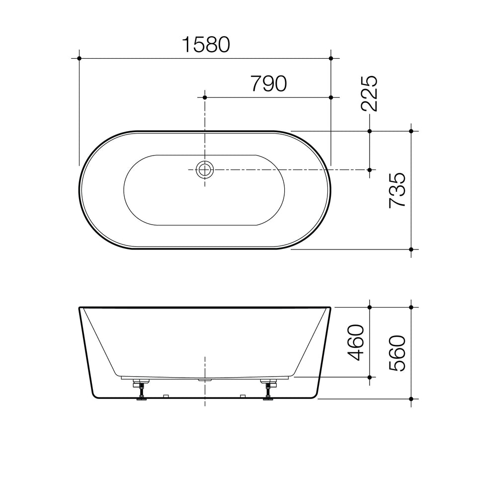 Caroma Urbane II Freestanding Bath