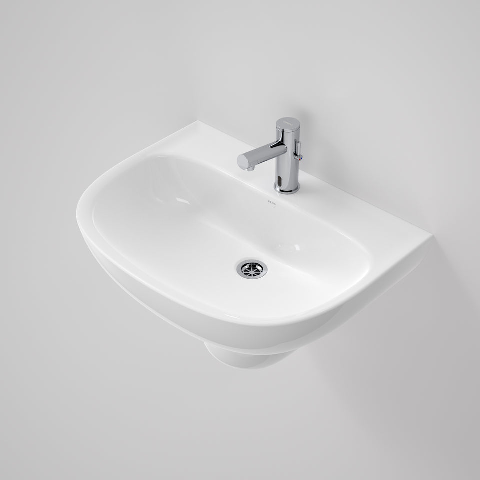 Caroma Care 600 Wall Basin (GermGard®) - White (873110W)