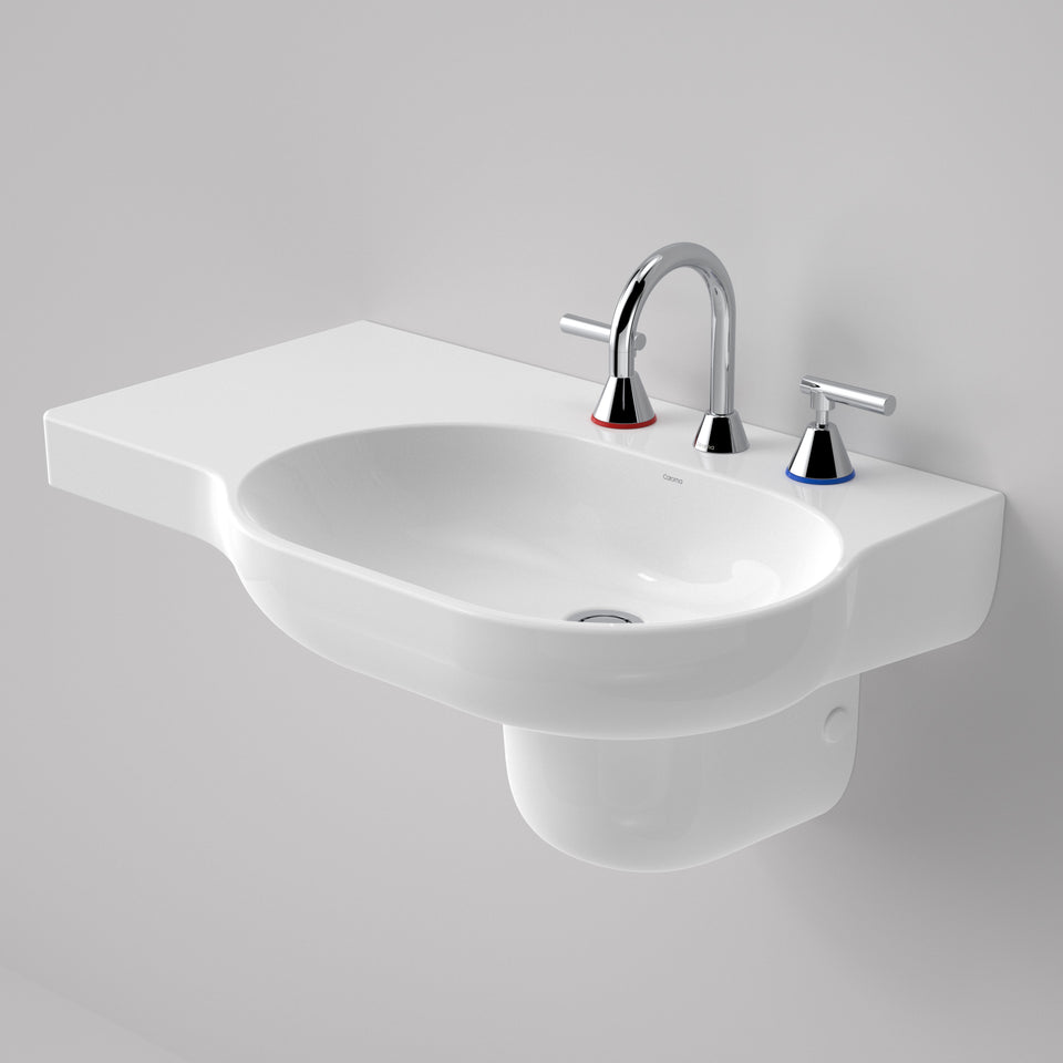 Caroma Opal® 720 Wall Basin Left Hand Shelf - White (632230W)