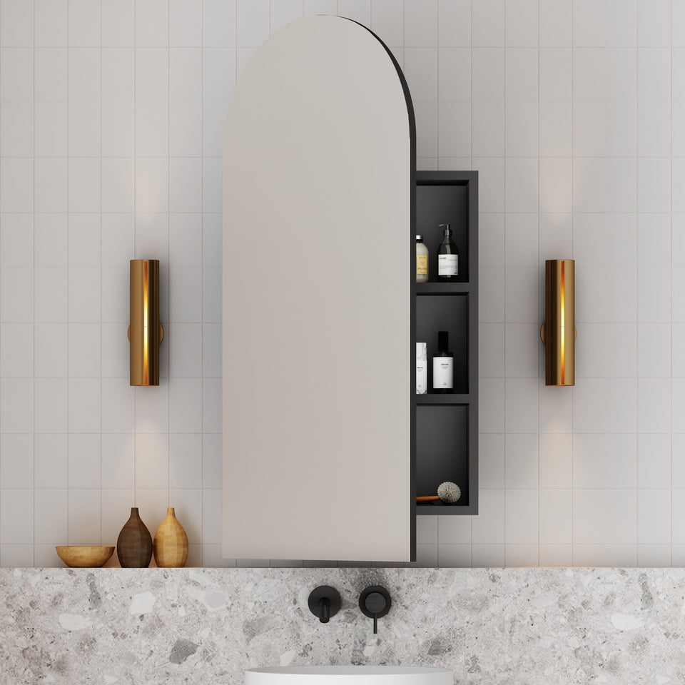 Archied Shaving Cabinet Matte Black