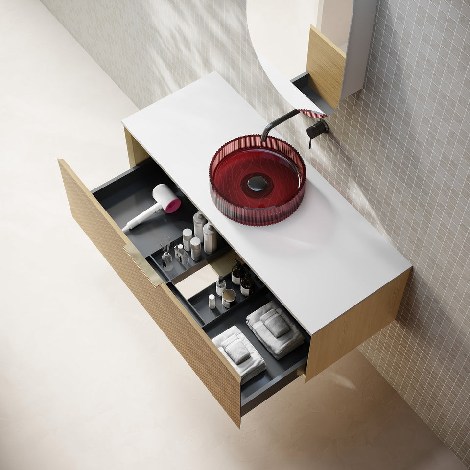 Relievo 1200mm Wall Hung Vanity - 3D view, top view