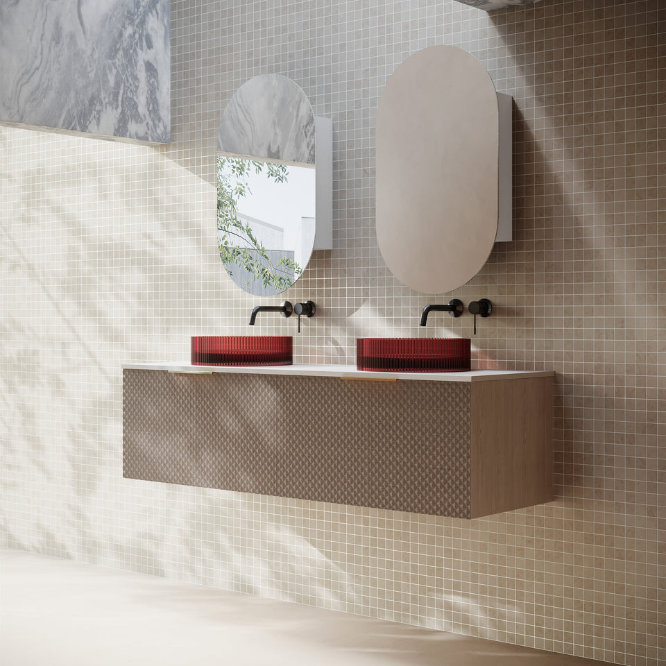 Relievo 1500mm Wall Hung Vanity - 3D view, side view