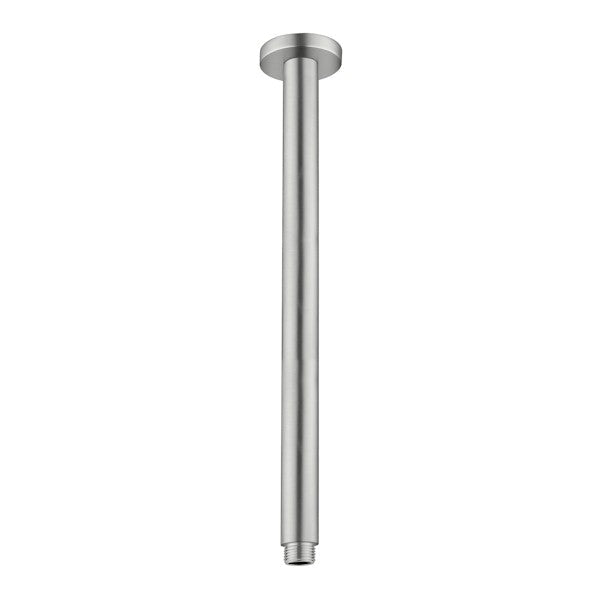 Nero Round Ceiling Arm 300mm Length Brushed Nickel