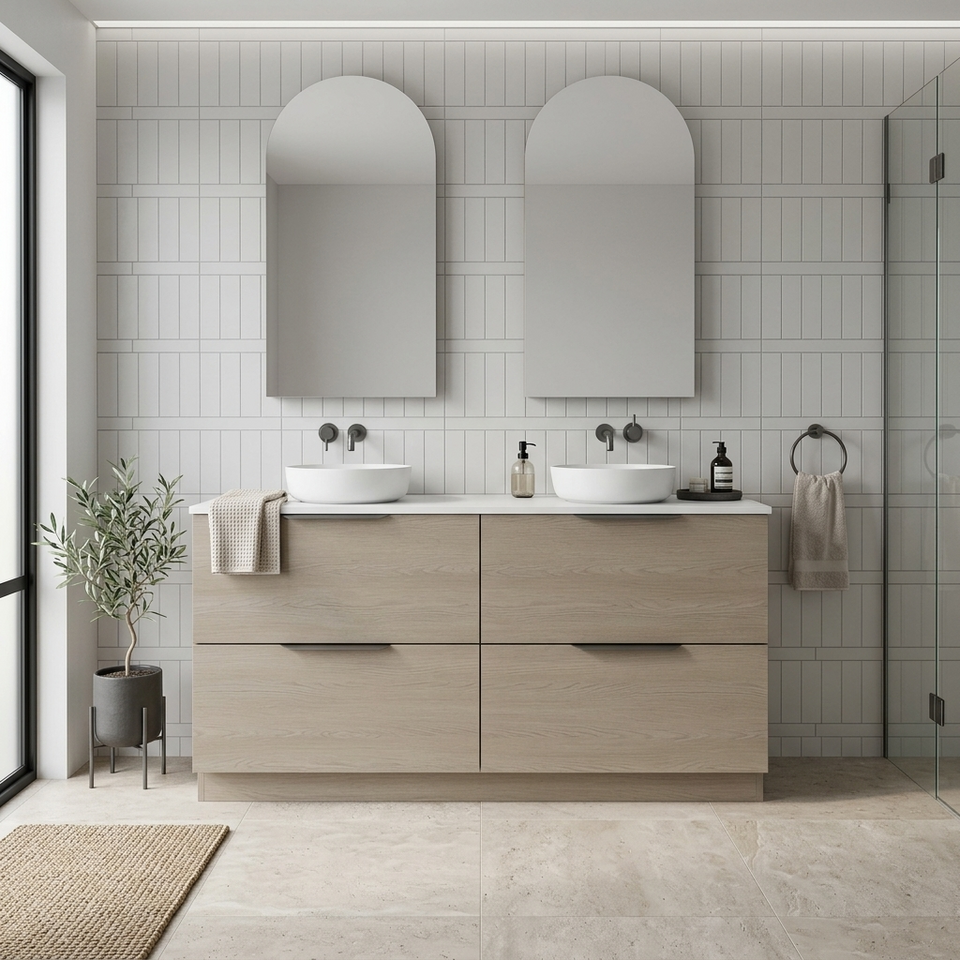 CELD90SA | Celeste Duo Freestanding Bathroom Vanity | Celest-Duo-1500-Smoked-Ash