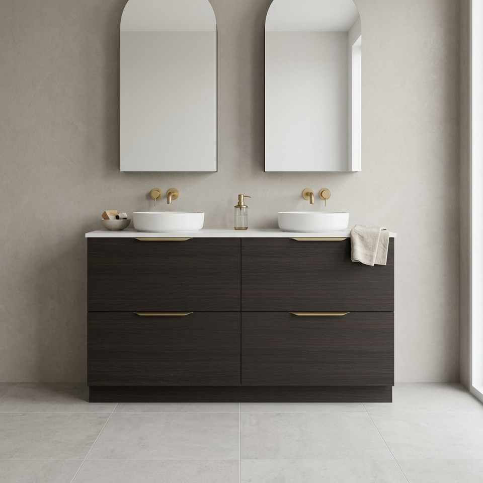 CELD90SO | Celeste Duo Freestanding Bathroom Vanity | Celest-Duo-1800-Espresso-Oak