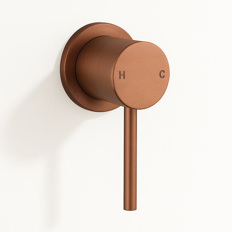 Todi Milan Shower Bath Mixer Round Brushed Bronze