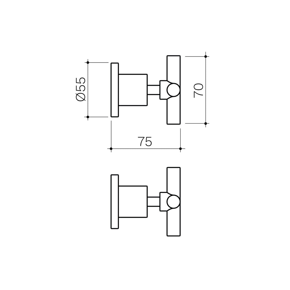 Clark Cross Wall Top Assemblies - Lead Free (CL10036.BF, CL10036.CF)