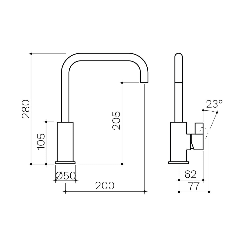 Clark Round Blade Sink Mixer - Lead Free (CL10017.B4AF, CL10017.C4AF)