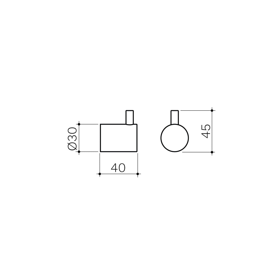 Clark Round Robe Hook (CL60017.B, CL60017.BN, CL60017.C)